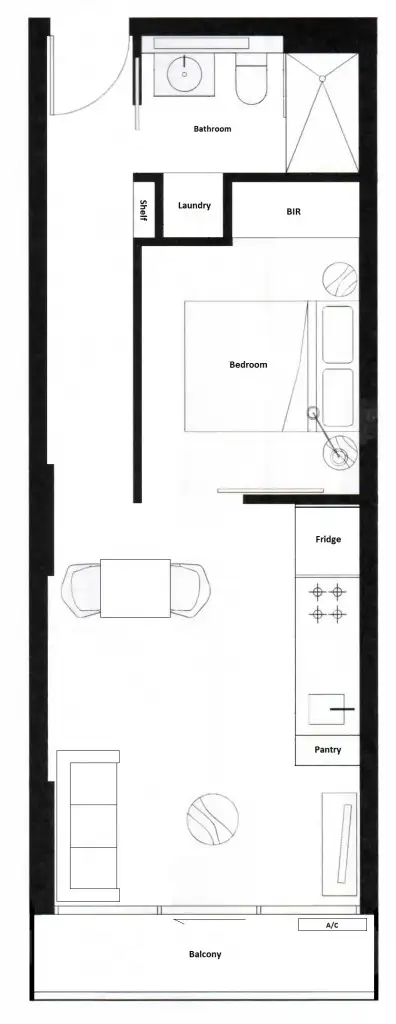 Floorplan of Homely apartment listing, 504/350 William Street, Melbourne VIC 3000