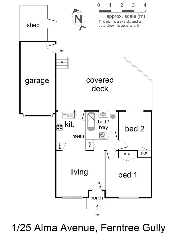 Floorplan of Homely unit listing, 1/25 Alma Avenue, Ferntree Gully VIC 3156