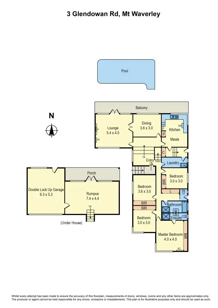 Floorplan of Homely house listing, 3 Glendowan Road, Mount Waverley VIC 3149