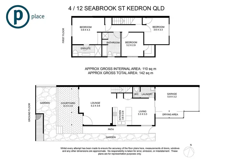 Floorplan of Homely townhouse listing, 4/12 Seabrook Street, Kedron QLD 4031
