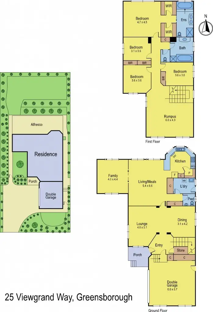 Floorplan of Homely house listing, 25 Viewgrand Way, Greensborough VIC 3088