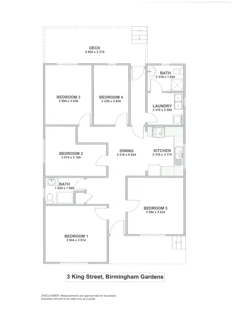 Floorplan of Homely house listing, 3 King Street, Birmingham Gardens NSW 2287