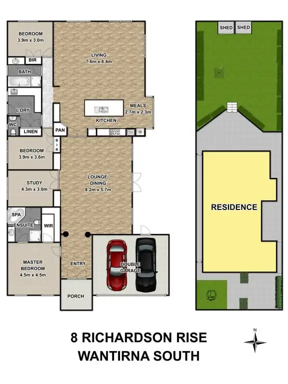 Floorplan of Homely house listing, 8 Richardson Rise, Wantirna South VIC 3152
