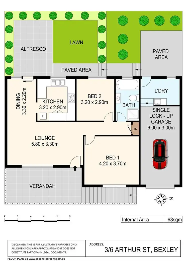 Floorplan of Homely villa listing, 3/6 Arthur Street, Bexley NSW 2207