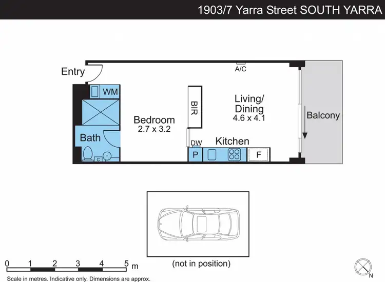 Floorplan of Homely apartment listing, 1903/7 Yarra Street, South Yarra VIC 3141