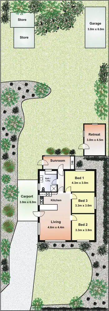 Floorplan of Homely house listing, 7 Morgan Street, Rosebud VIC 3939