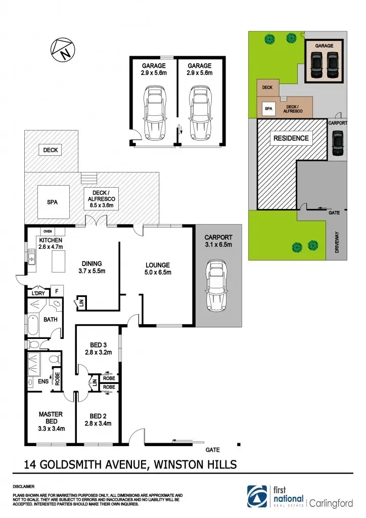 Floorplan of Homely house listing, 14 Goldsmith Avenue, Winston Hills NSW 2153