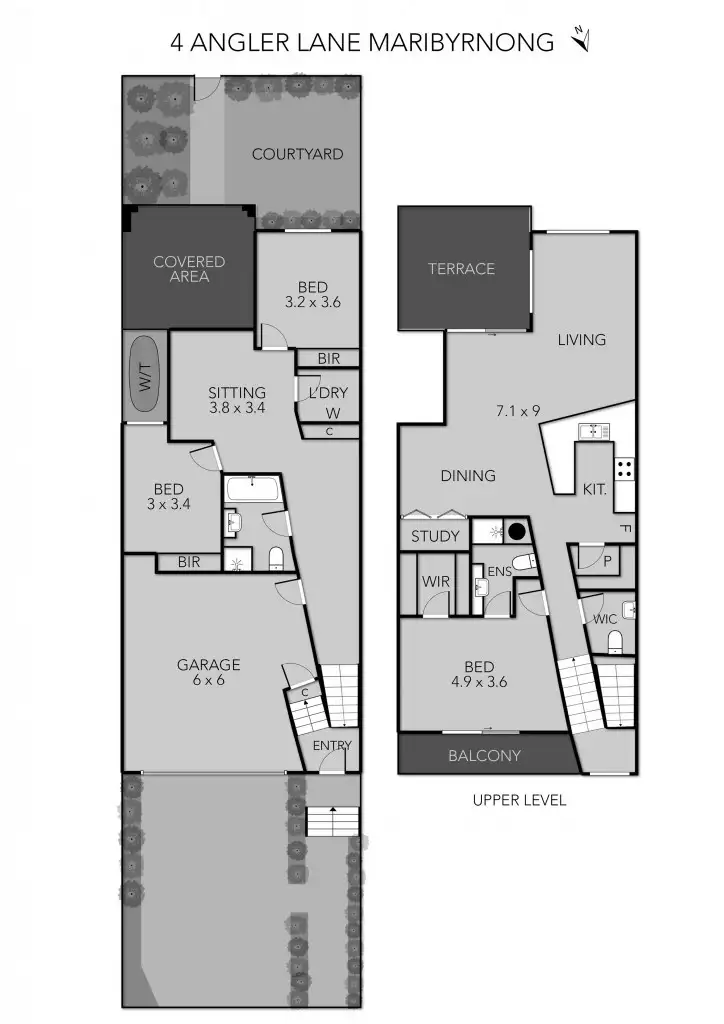 Floorplan of Homely townhouse listing, 4 Angler Lane, Maribyrnong VIC 3032
