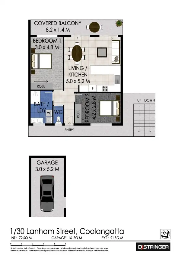 Floorplan of Homely unit listing, 1/30 Lanham Street 'New Galaxy', Coolangatta QLD 4225
