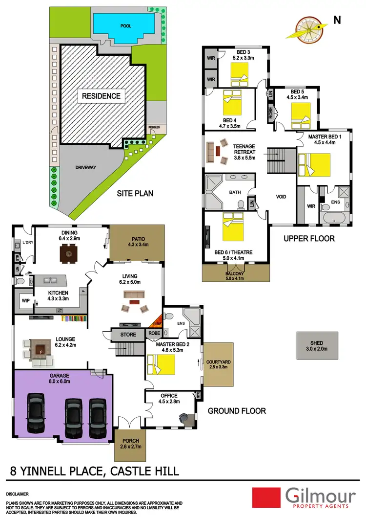 Floorplan of Homely house listing, 8 Yinnell Place, Castle Hill NSW 2154
