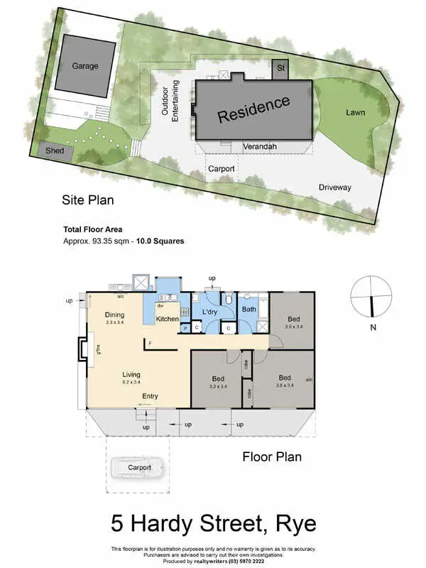 Floorplan of Homely house listing, 5 Hardy Street, Rye VIC 3941