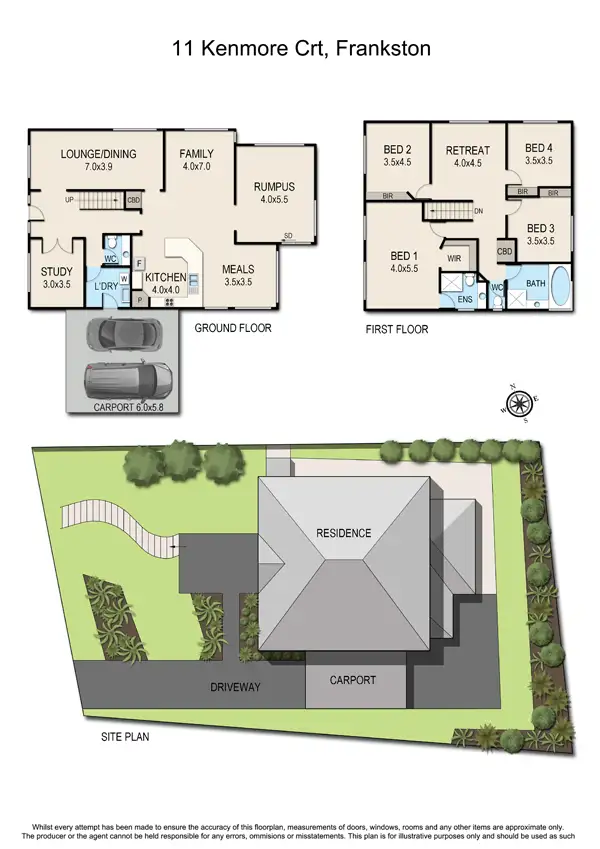 Floorplan of Homely house listing, 11 Kenmore Court, Frankston VIC 3199