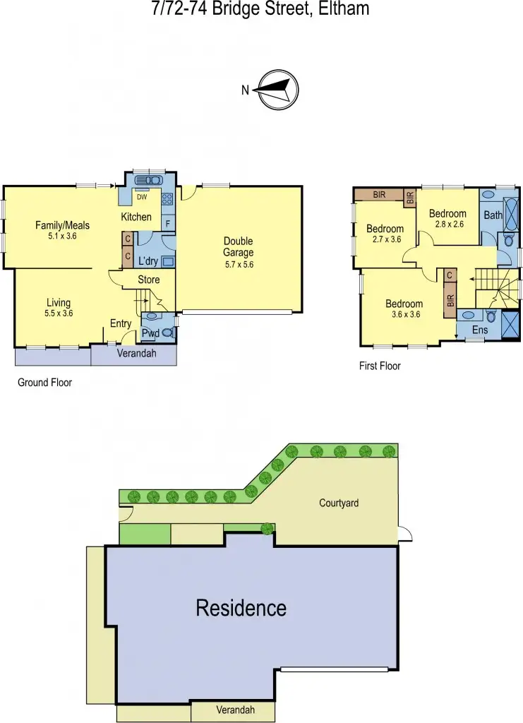 Floorplan of Homely townhouse listing, 7/72-74 Bridge Street, Eltham VIC 3095