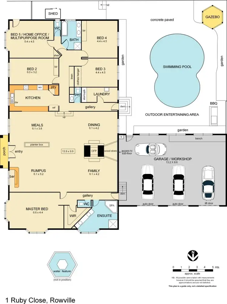 Floorplan of Homely house listing, 1 Ruby Close, Rowville VIC 3178