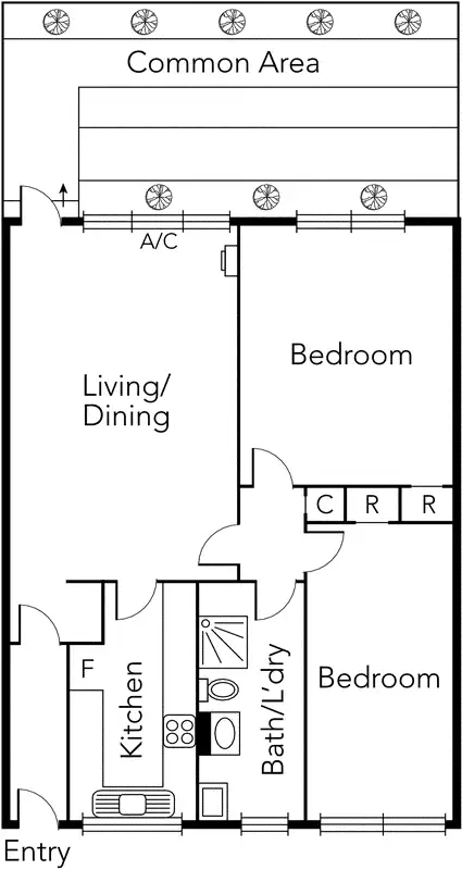 Floorplan of Homely apartment listing, 2/45 Abbott Street, Sandringham VIC 3191