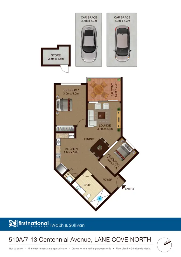 Floorplan of Homely apartment listing, 501A/7-13 Centennial Ave, Lane Cove North NSW 2066