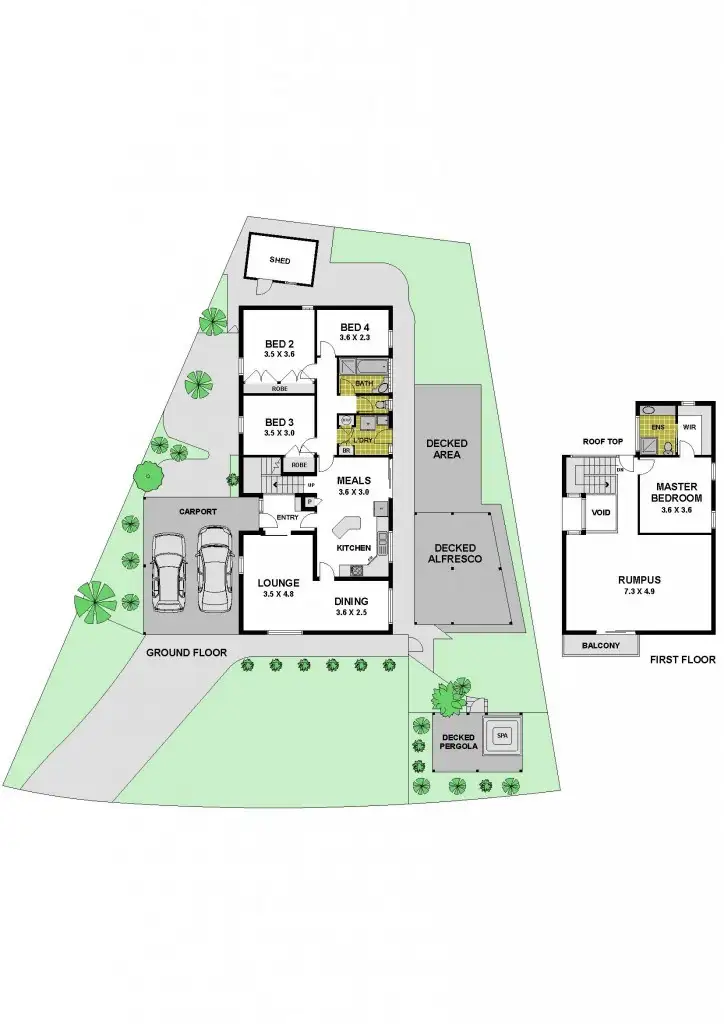 Floorplan of Homely house listing, 35 Dunfield Drive, Gladstone Park VIC 3043
