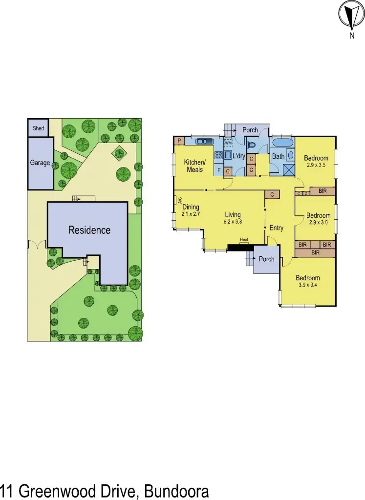 Floorplan of Homely house listing, 11 Greenwood Drive, Bundoora VIC 3083