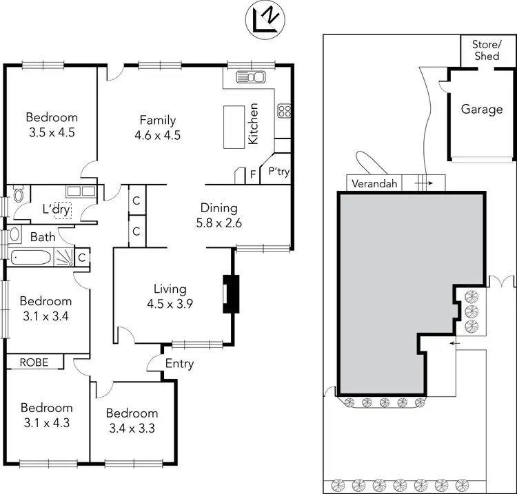 Floorplan of Homely house listing, 14 Lowell Avenue, Kingsbury VIC 3083