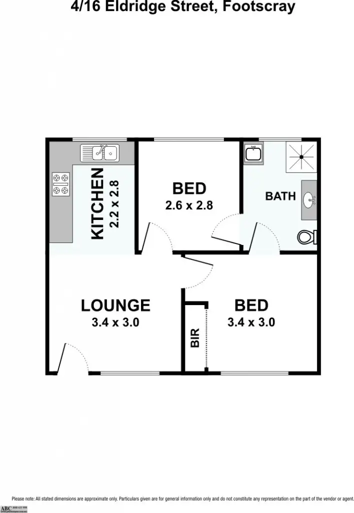 Floorplan of Homely apartment listing, 4/16 Eldridge Street, Footscray VIC 3011