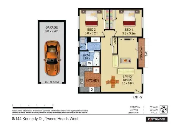 Floorplan of Homely unit listing, 8/144 Kennedy Drive, Tweed Heads West NSW 2485