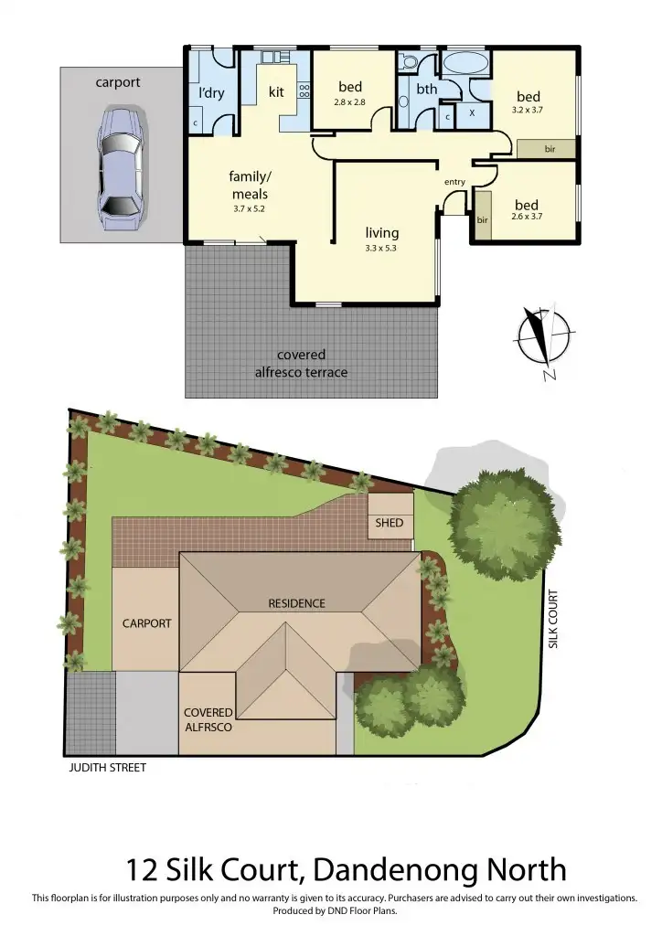 Floorplan of Homely house listing, 12 Silk Court, Dandenong North VIC 3175