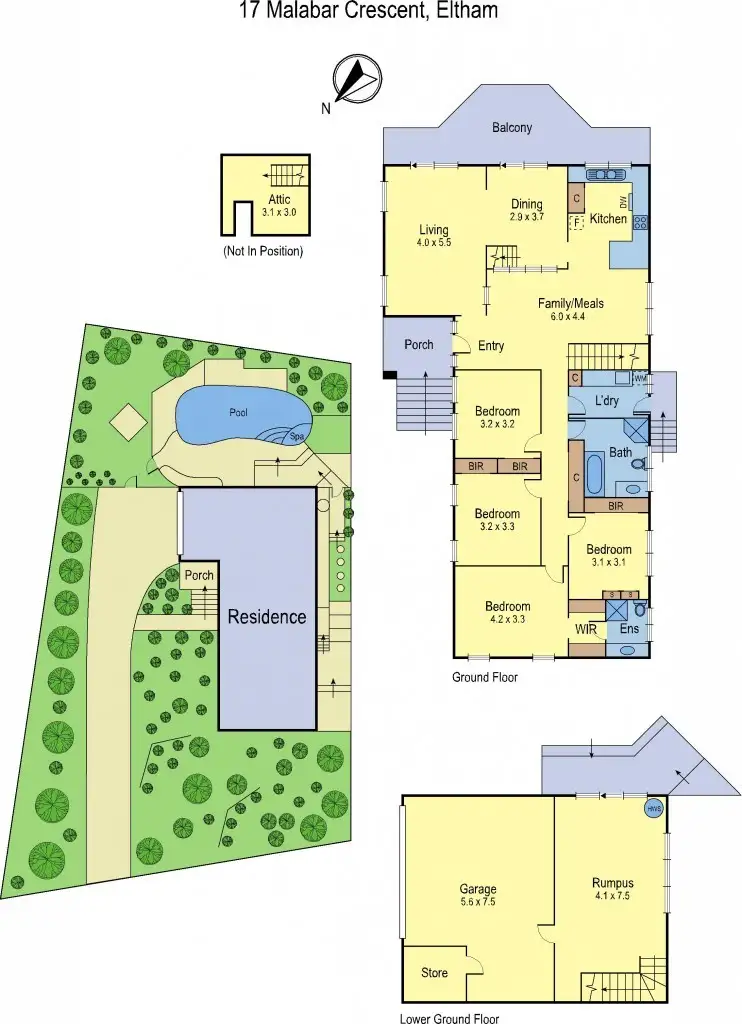 Floorplan of Homely house listing, 17 Malabar Crescent, Eltham VIC 3095