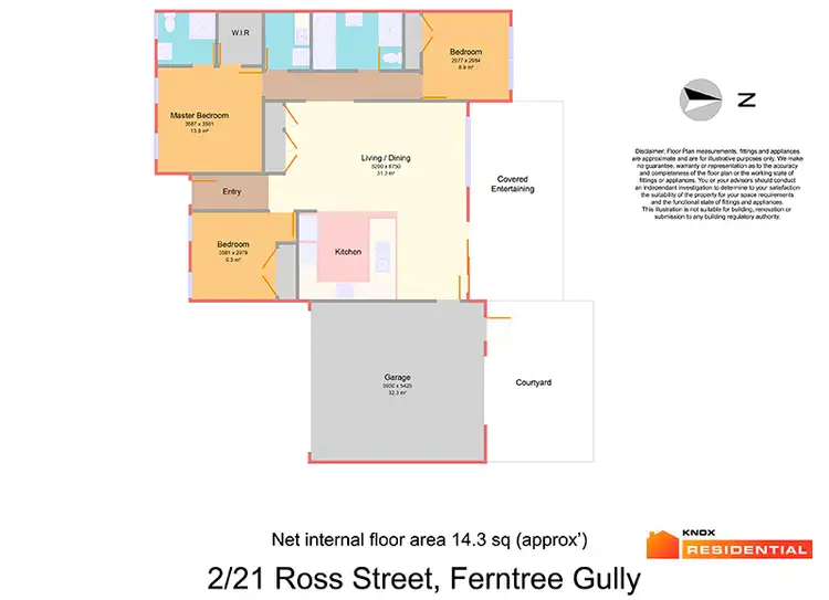 Floorplan of Homely unit listing, 2/21 Ross Street, Ferntree Gully VIC 3156