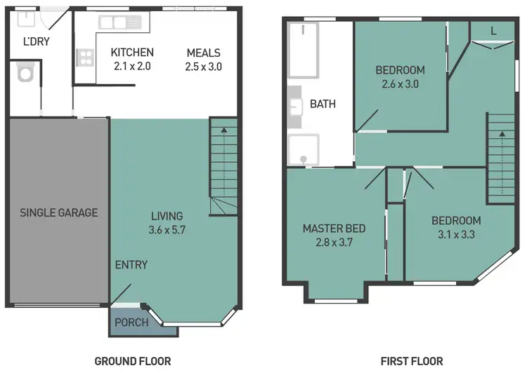 Floorplan of Homely townhouse listing, 1-4/33A King Edward Avenue, Albion VIC 3020