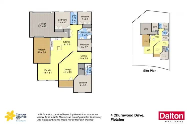 Floorplan of Homely house listing, 4 Churnwood Drive, Fletcher NSW 2287