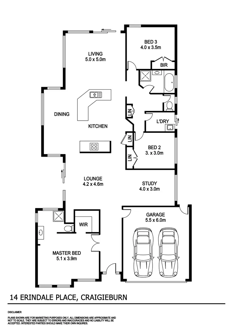 Floorplan of Homely house listing, 14 Erindale Place, Craigieburn VIC 3064