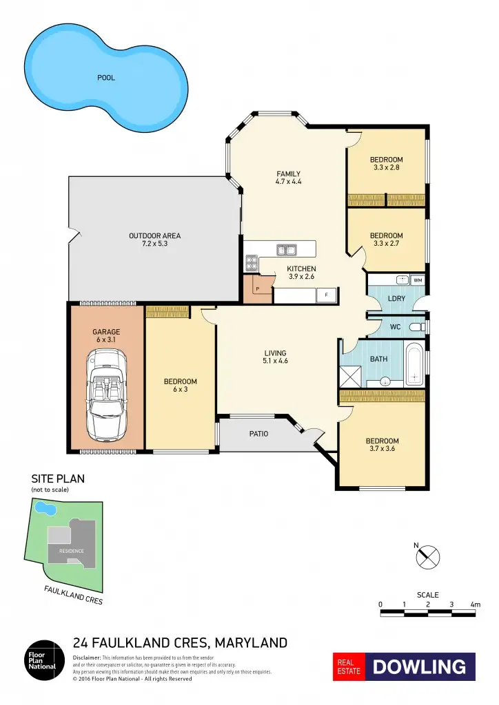 Floorplan of Homely house listing, 24 Faulkland Crescent, Maryland NSW 2287