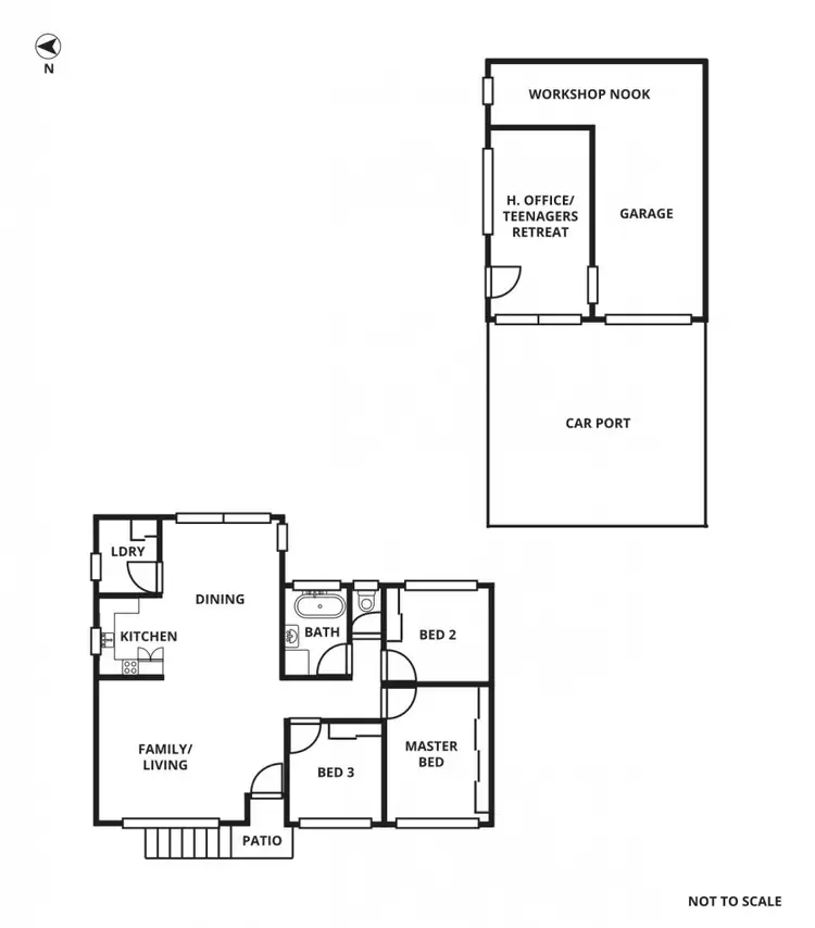 Floorplan of Homely house listing, 32 Buffier Crescent, Rutherford NSW 2320