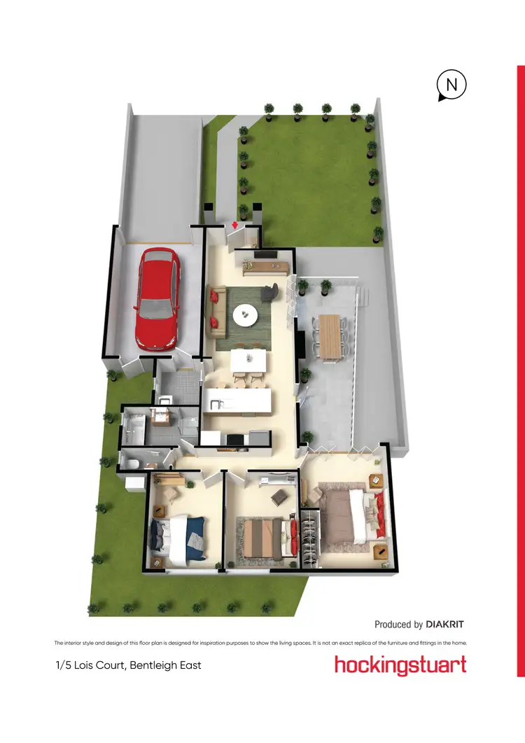 Floorplan of Homely townhouse listing, 1/5 Lois Court, Bentleigh East VIC 3165