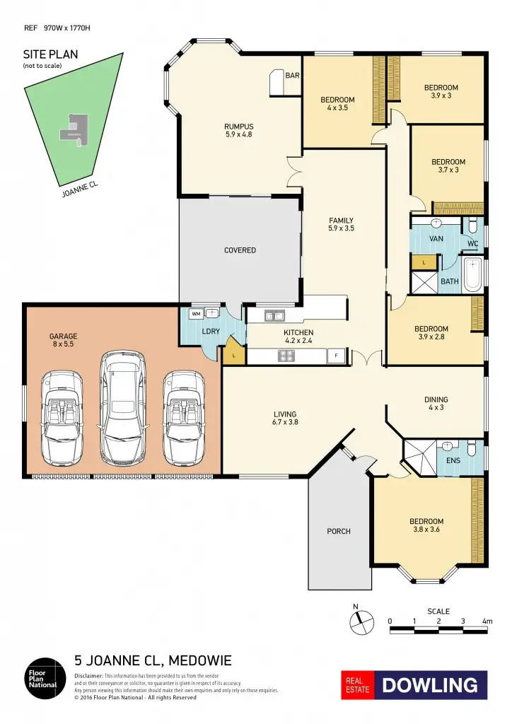 Floorplan of Homely house listing, 5 Joanne Close, Medowie NSW 2318