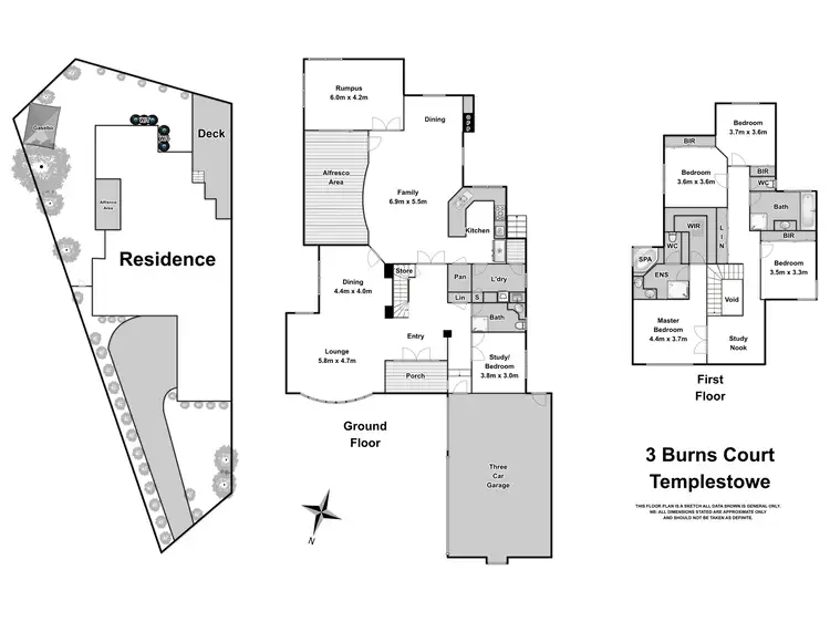 Floorplan of Homely house listing, 3 Burns Court, Templestowe VIC 3106