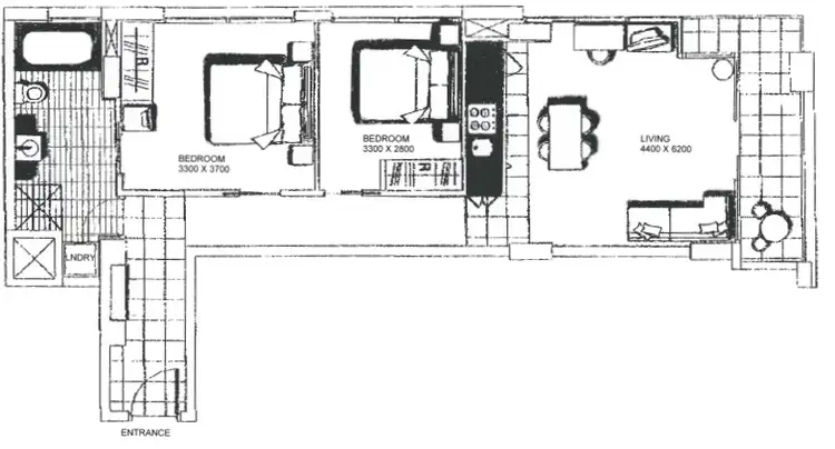 Floorplan of Homely apartment listing, 1002/102 - 105 North Terrace, Adelaide SA 5000