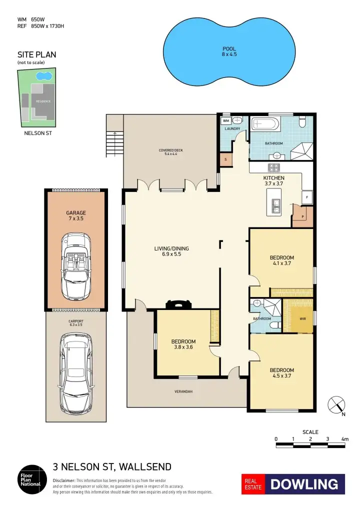 Floorplan of Homely house listing, 3 Nelson Street, Wallsend NSW 2287