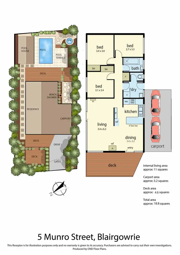 Floorplan of Homely house listing, 5 Munro Street, Blairgowrie VIC 3942