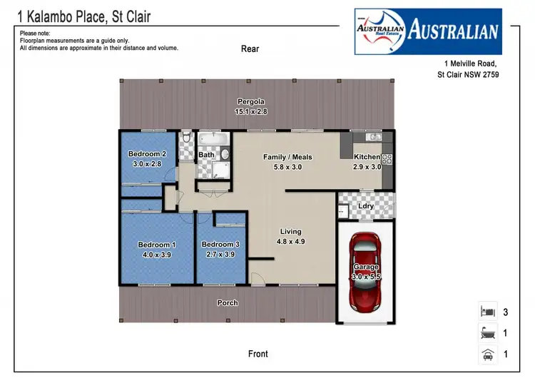 Floorplan of Homely house listing, 1 Kalambo Place, St Clair NSW 2759
