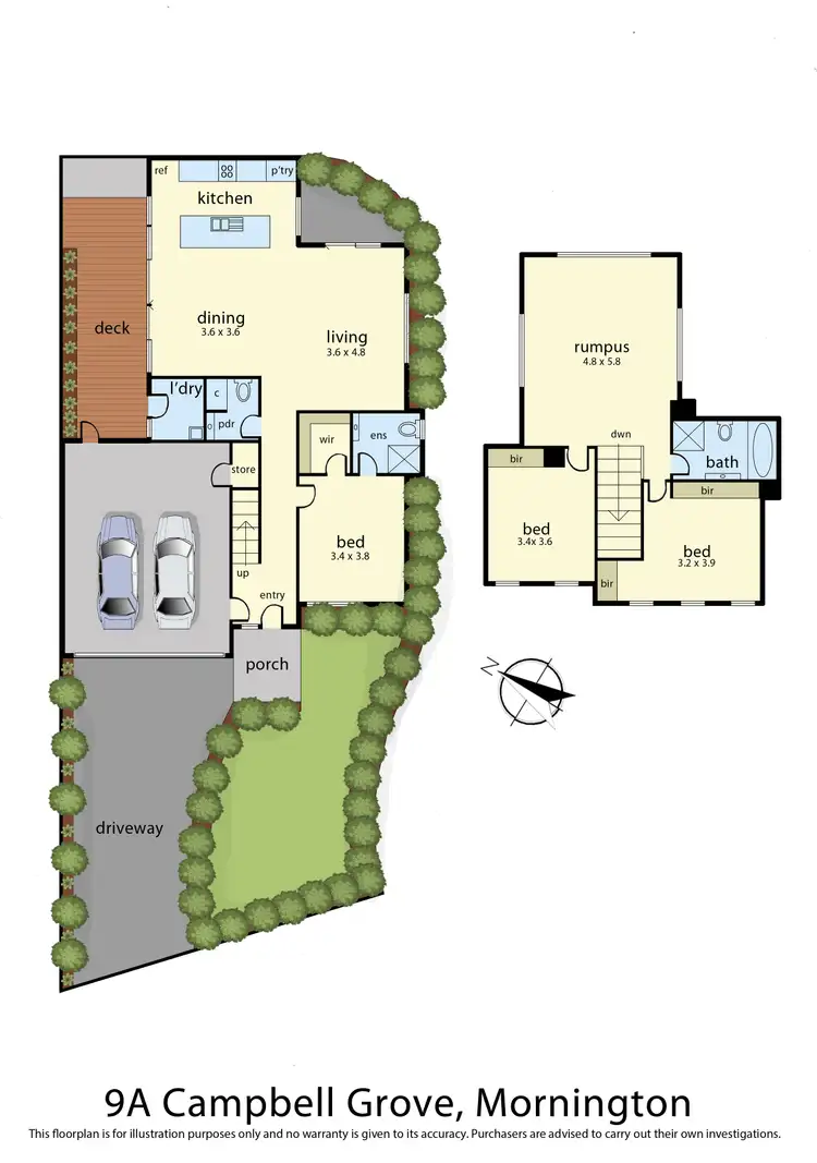 Floorplan of Homely townhouse listing, 9A Campbell Grove, Mornington VIC 3931
