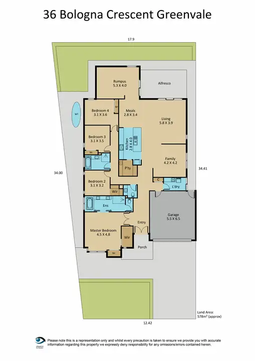 Floorplan of Homely house listing, 36 Bologna Crescent (Providence), Greenvale VIC 3059