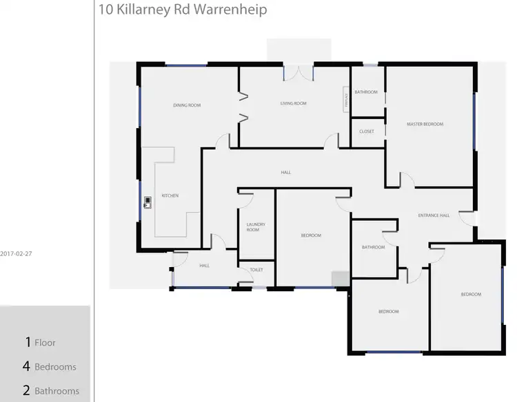 Floorplan of Homely rural property listing, 10 Killarney Road, Warrenheip VIC 3352