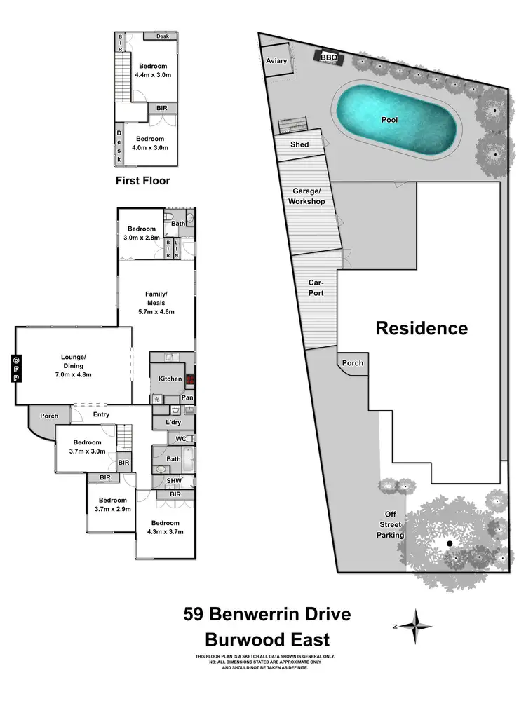 Floorplan of Homely house listing, 59 Benwerrin Drive, Burwood East VIC 3151