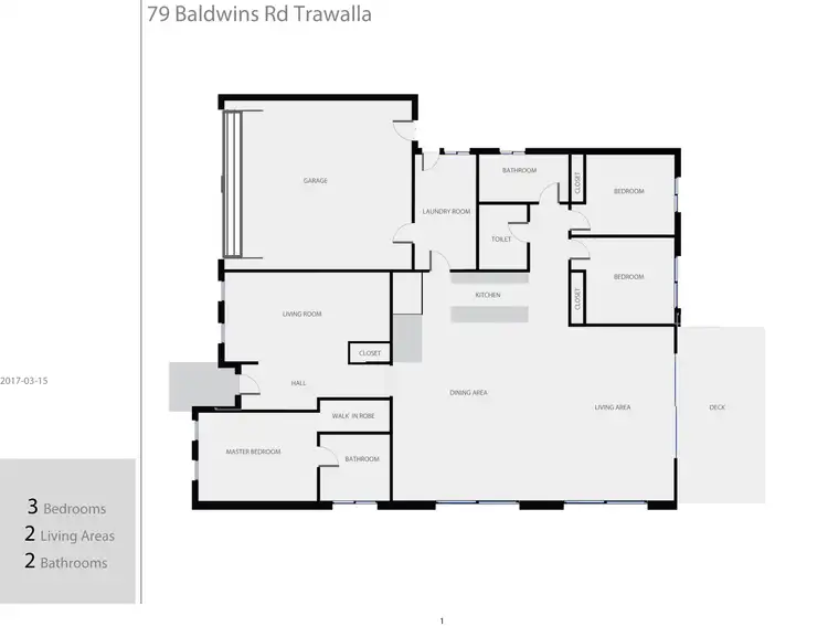 Floorplan of Homely rural property listing, 79 Baldwins Road, Trawalla VIC 3373