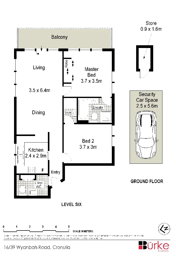 Floorplan of Homely apartment listing, 16/39 Wyanbah Road, Cronulla NSW 2230