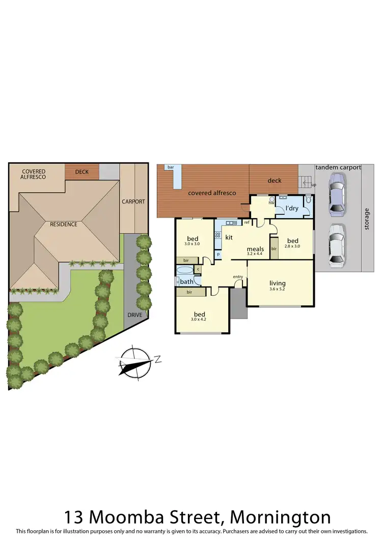 Floorplan of Homely house listing, 13 Moomba Street, Mornington VIC 3931