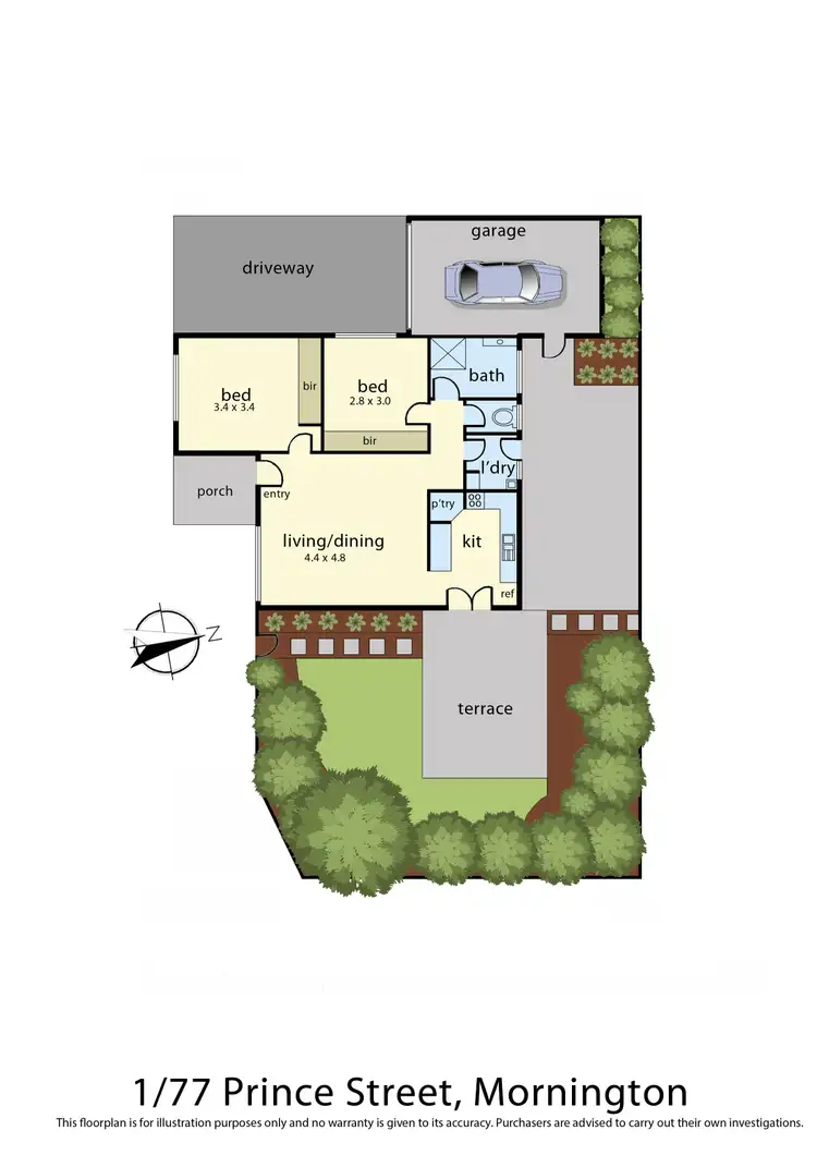Floorplan of Homely unit listing, 1/77 Prince Street, Mornington VIC 3931