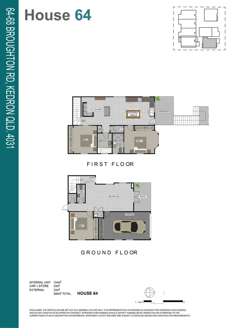 Floorplan of Homely townhouse listing, 64 Broughton Road, Kedron QLD 4031