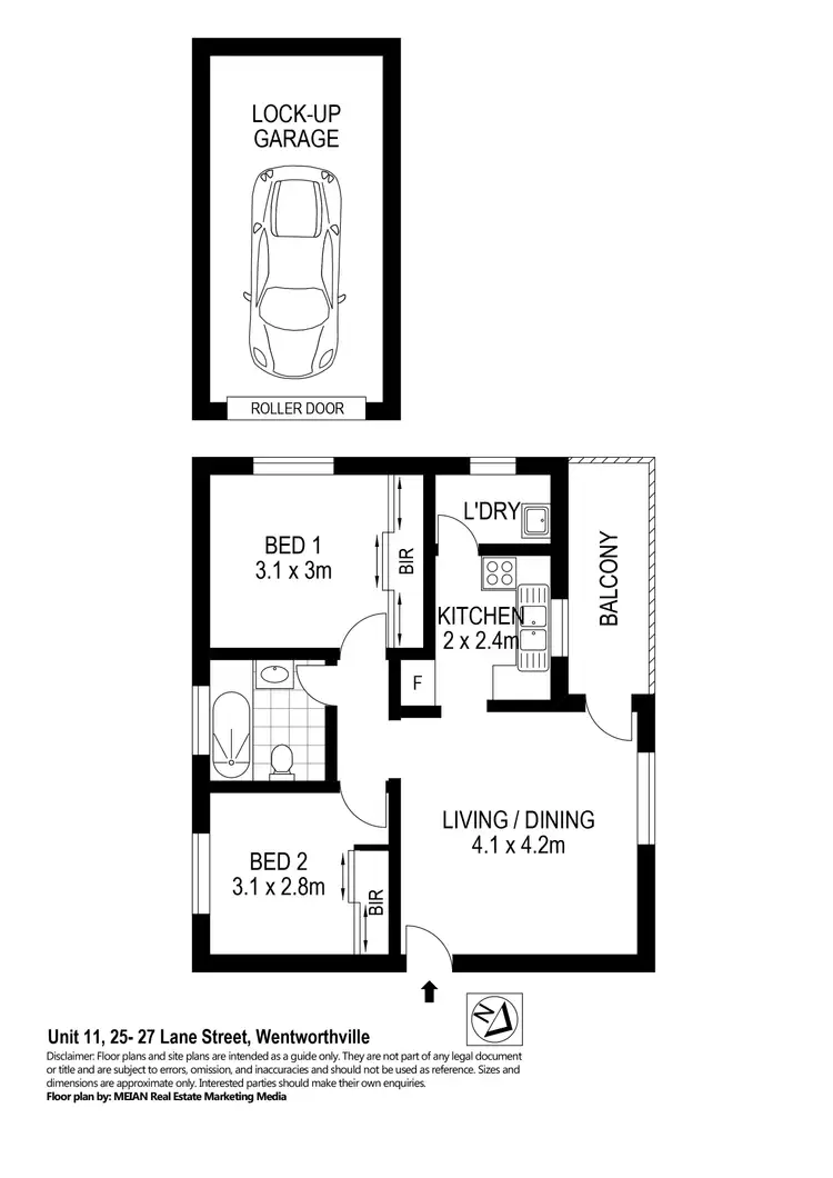 Floorplan of Homely unit listing, 11/25-27 Lane Street, Wentworthville NSW 2145